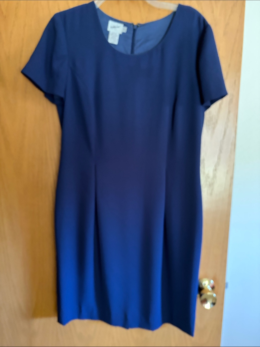 Jacqueline Ferrar Navy Short-Sleeve Midi Dress